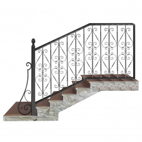 Wrought iron staircase E0064