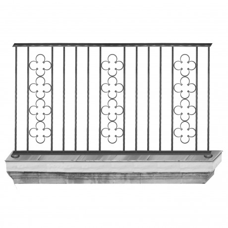 Wrought iron balcony B0060