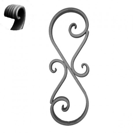 Wrought iron ending 302-08