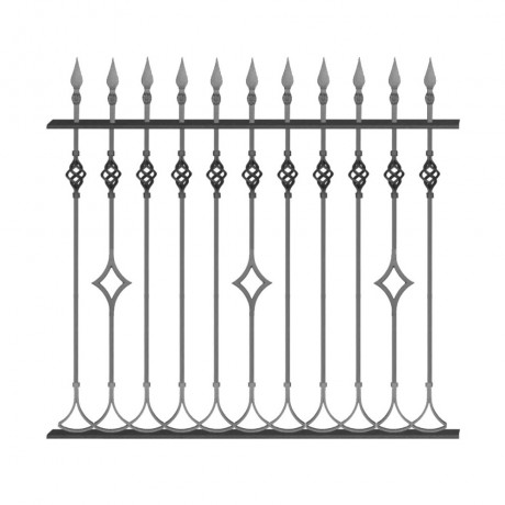 Wrought iron fence V0043