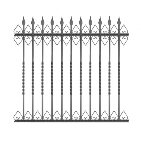 Wrought iron fence V0047