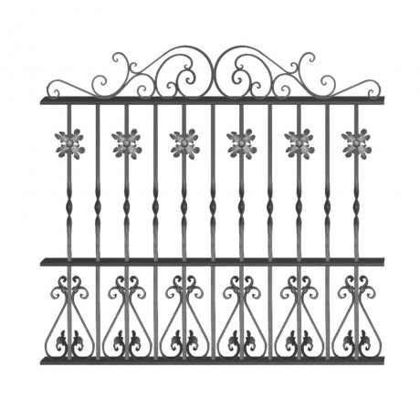 Wrought iron fence V0061