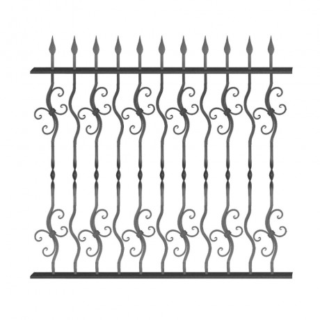 Wrought iron fence V0062