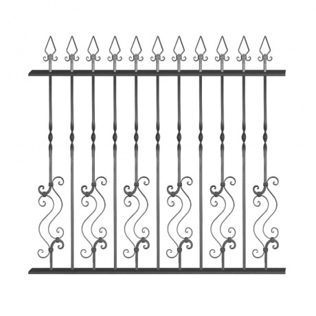 Wrought iron fence V0063