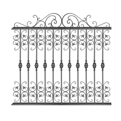 Wrought iron fence V0065