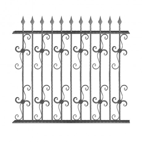 Wrought iron fence V0067