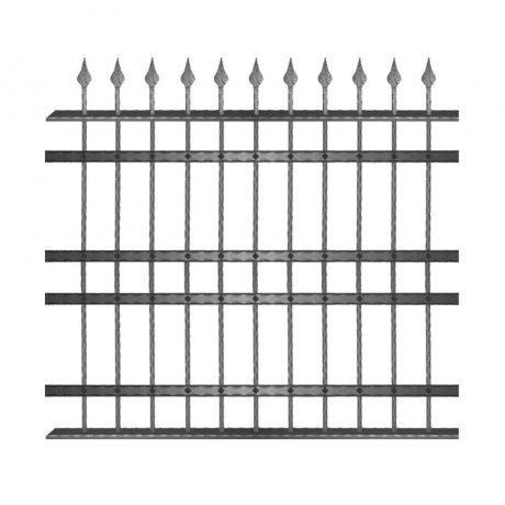 Wrought iron fence V0068