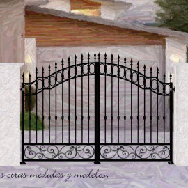 Wrought iron enclosure model (_____), (pedestrian, swing, sliding and fence).