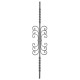 Wrought iron heavy bars 551-38