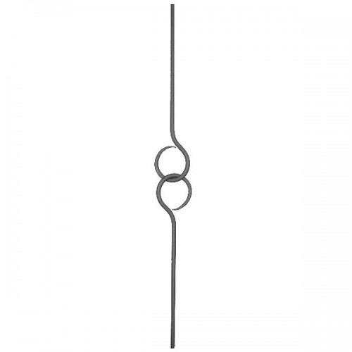 Wrought iron round heavy bar 554-05