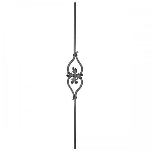 Wrought iron round heavy bar 554-07