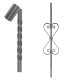 Wrought iron striped heavy bar 650-57