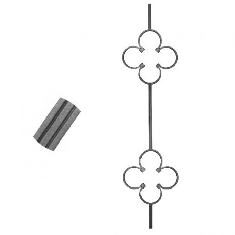 Barreau rayé en fer forgé 650-59